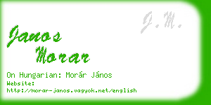 janos morar business card