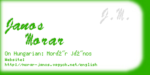 janos morar business card